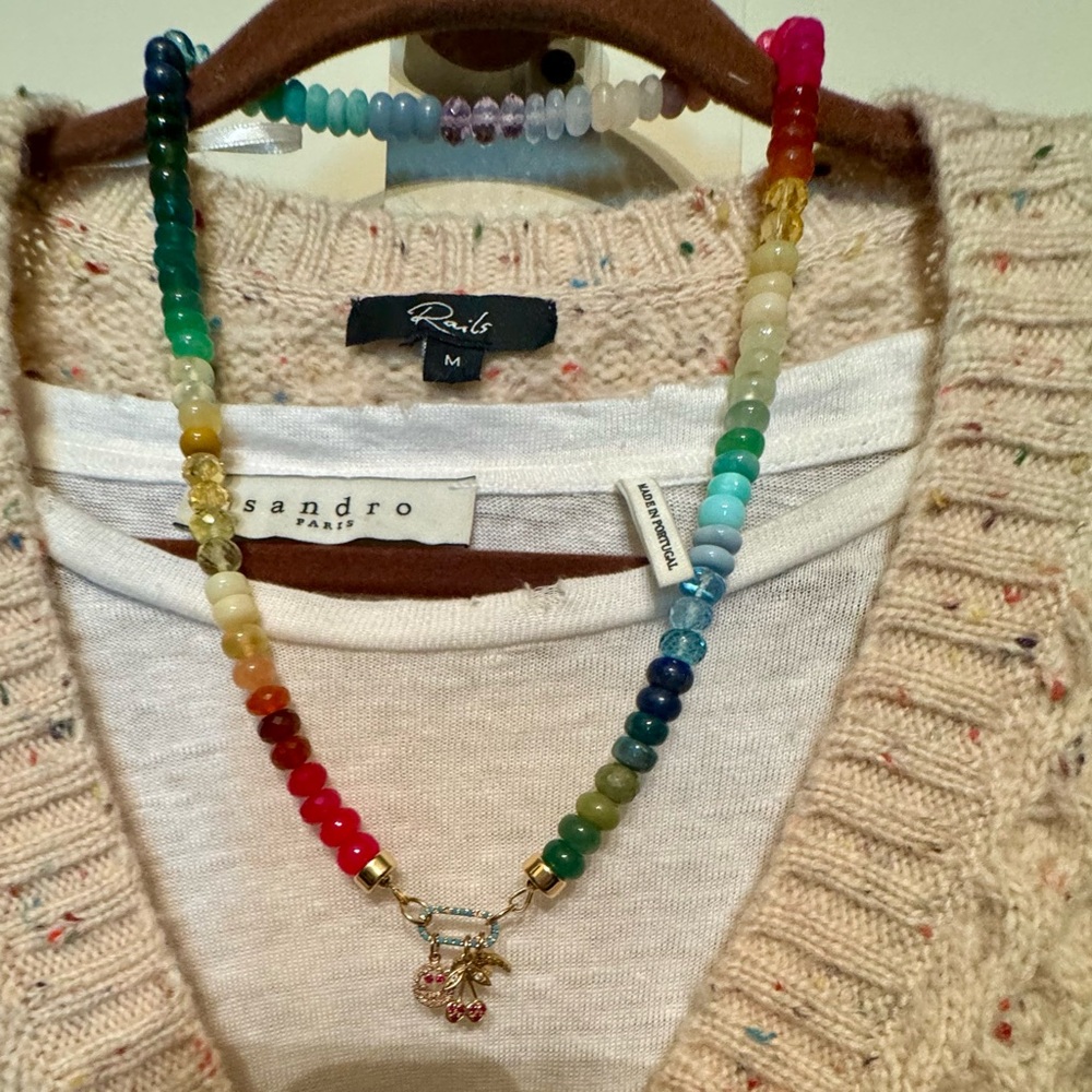 Lynn Rachel Rose 14k and gemstone necklace 19 inches